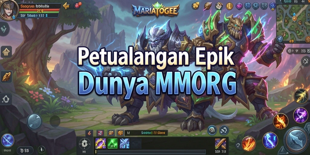 Screenshot gameplay MARIATOGEL memperlihatkan aksi pertempuran seru dalam dunia MMORPG.