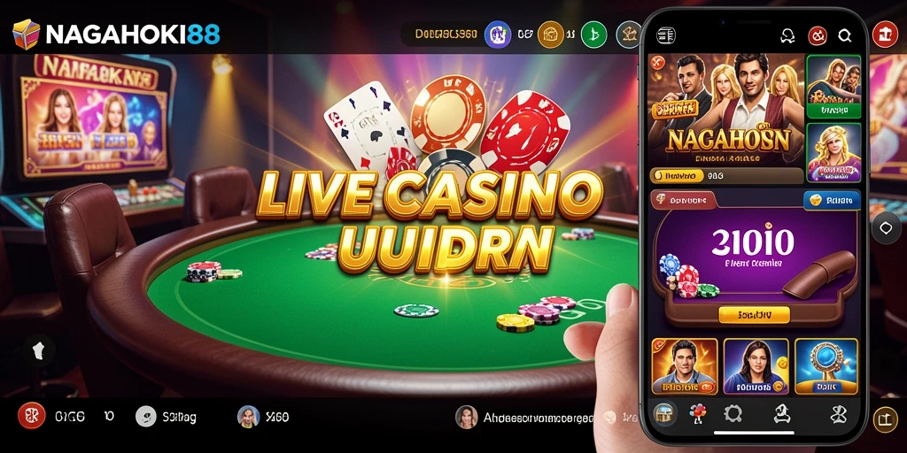 Tampilan gameplay Live Casino yang seru dan interaktif di NAGAHOKI88.