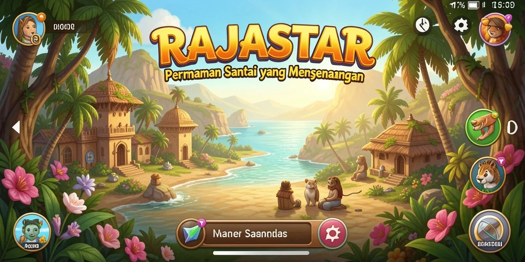 Tangkapan layar gameplay RAJASTAR yang menampilkan aksi seru dan interaktif.