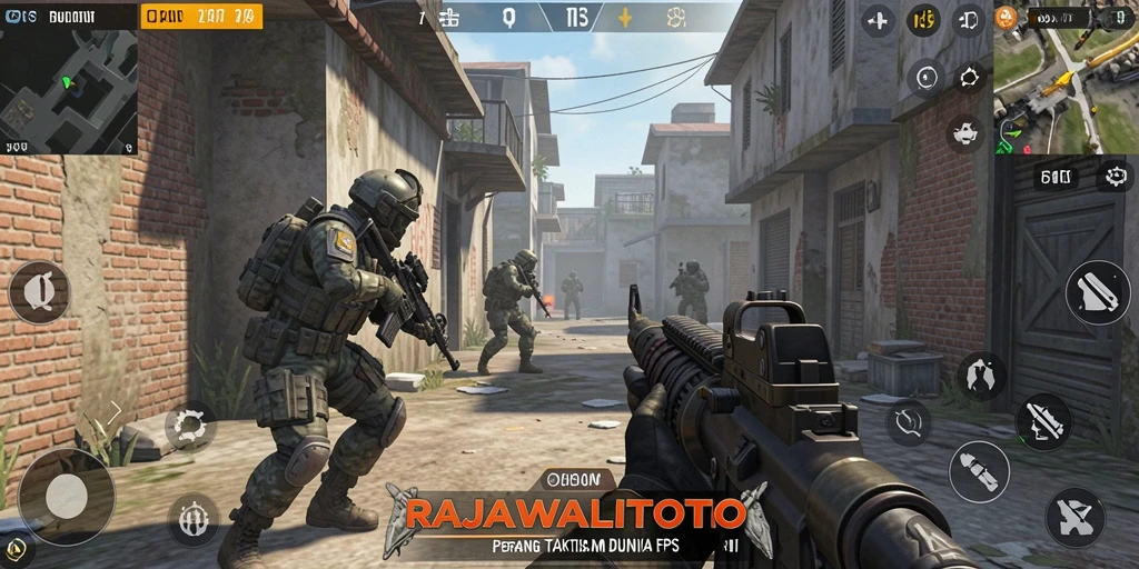 Gameplay RAJAWALITOTO menampilkan aksi pertempuran yang intens.
