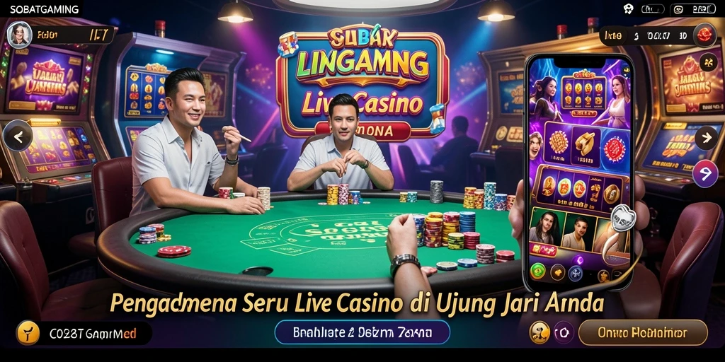 Tampilan gameplay Live Casino SOBATGAMING yang menarik dan interaktif.