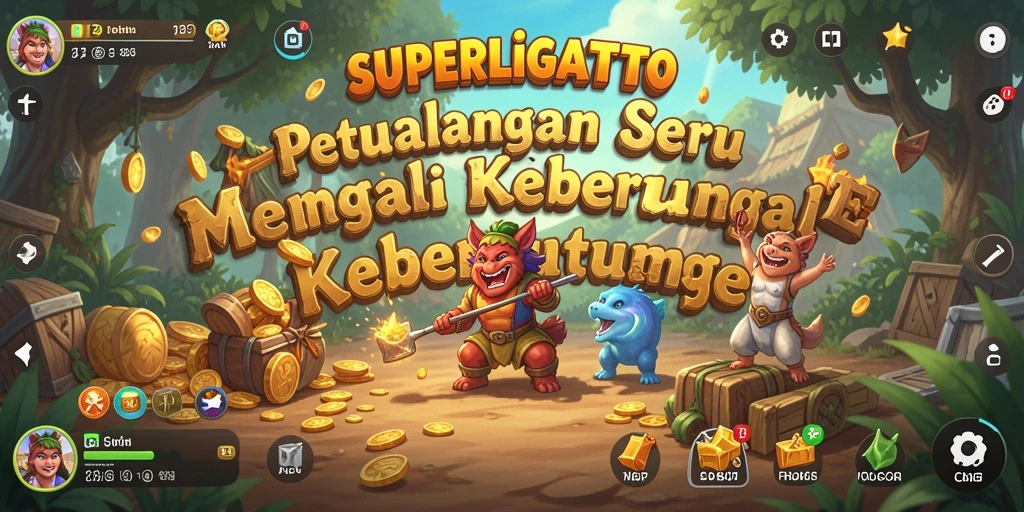 Tangkapan layar utama SUPERLIGATOTO, menampilkan gameplay yang mendebarkan.